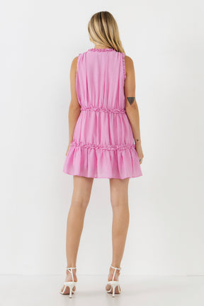ENGLISH FACTORY - Mini Dress with Ruffle - DRESSES available at Objectrare