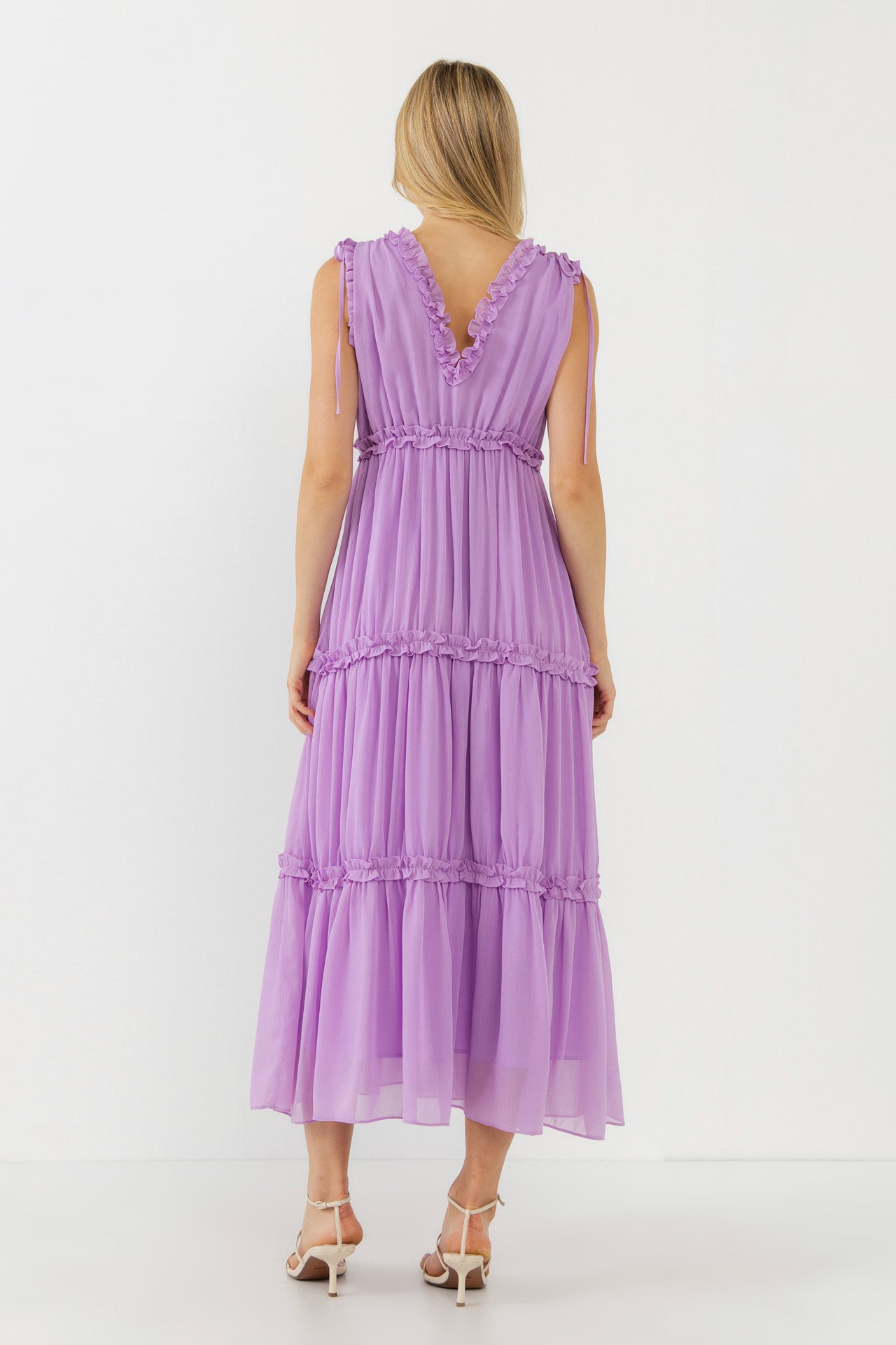 ENDLESS ROSE - Endless Rose - Flowy Maxi Dress with Ruffle - DRESSES available at Objectrare