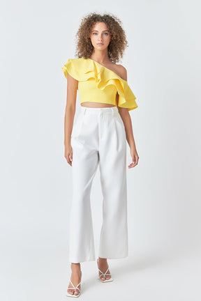 ENDLESS ROSE - Ruffled One Shoulder Top - TOPS available at Objectrare