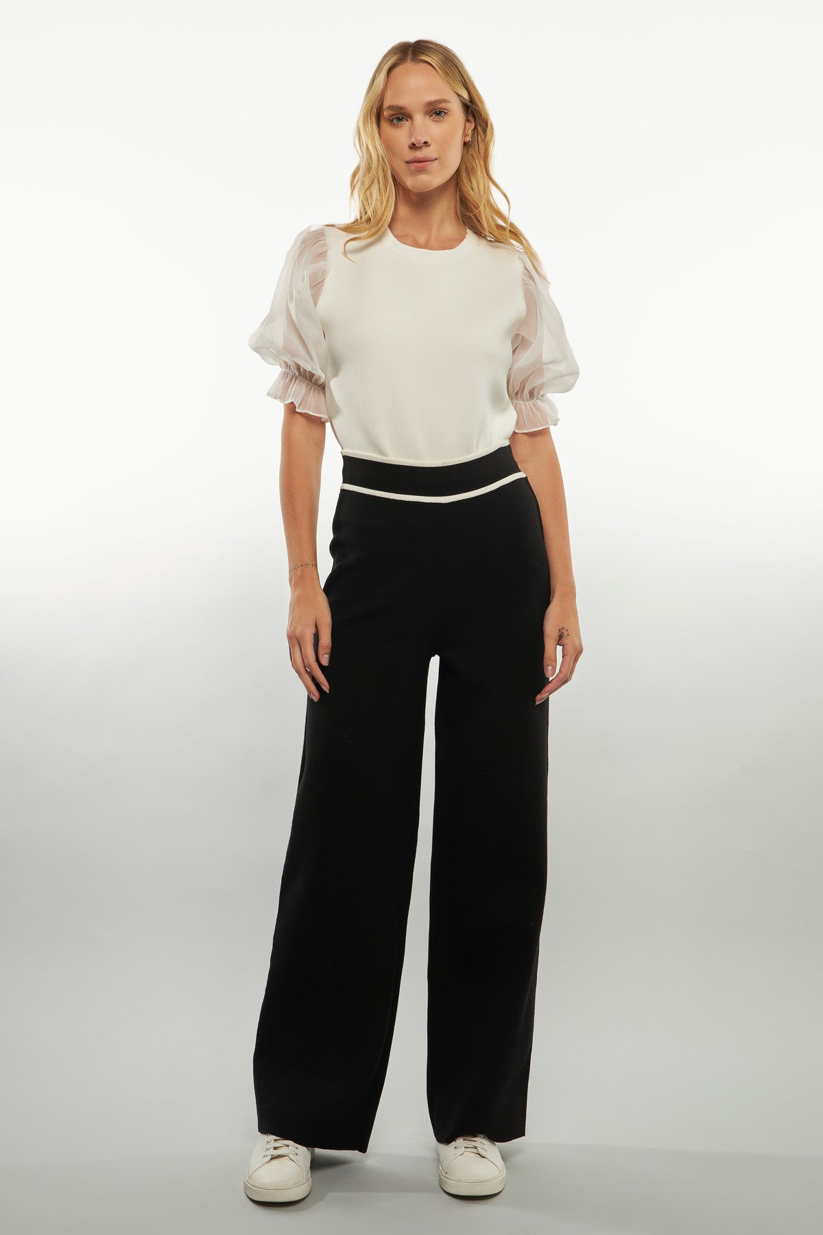Sweatshirts with Sheer Short Sleeves