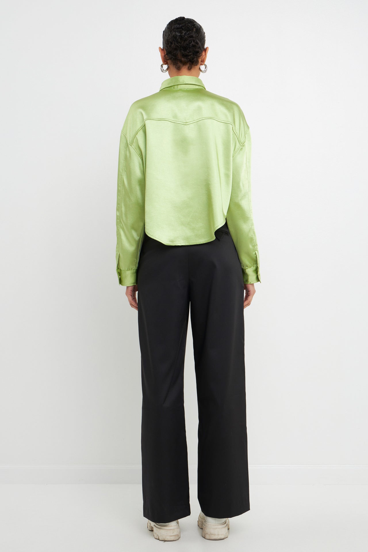 GREY LAB - Satin Crop Jacket - JACKETS available at Objectrare