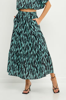 ENGLISH FACTORY - English Factory - Tiger Print Maxi Skirt - SKIRTS available at Objectrare