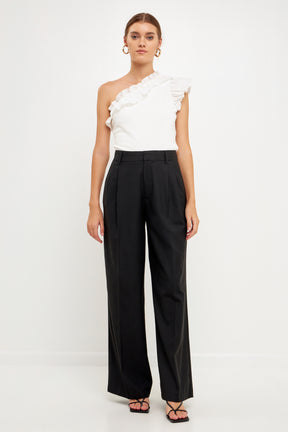 One Shoulder Top with Ruffle