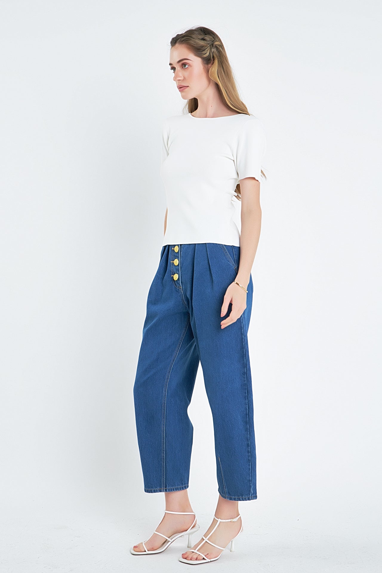 ENGLISH FACTORY - Knotted Back Detail Knit Top - TOPS available at Objectrare
