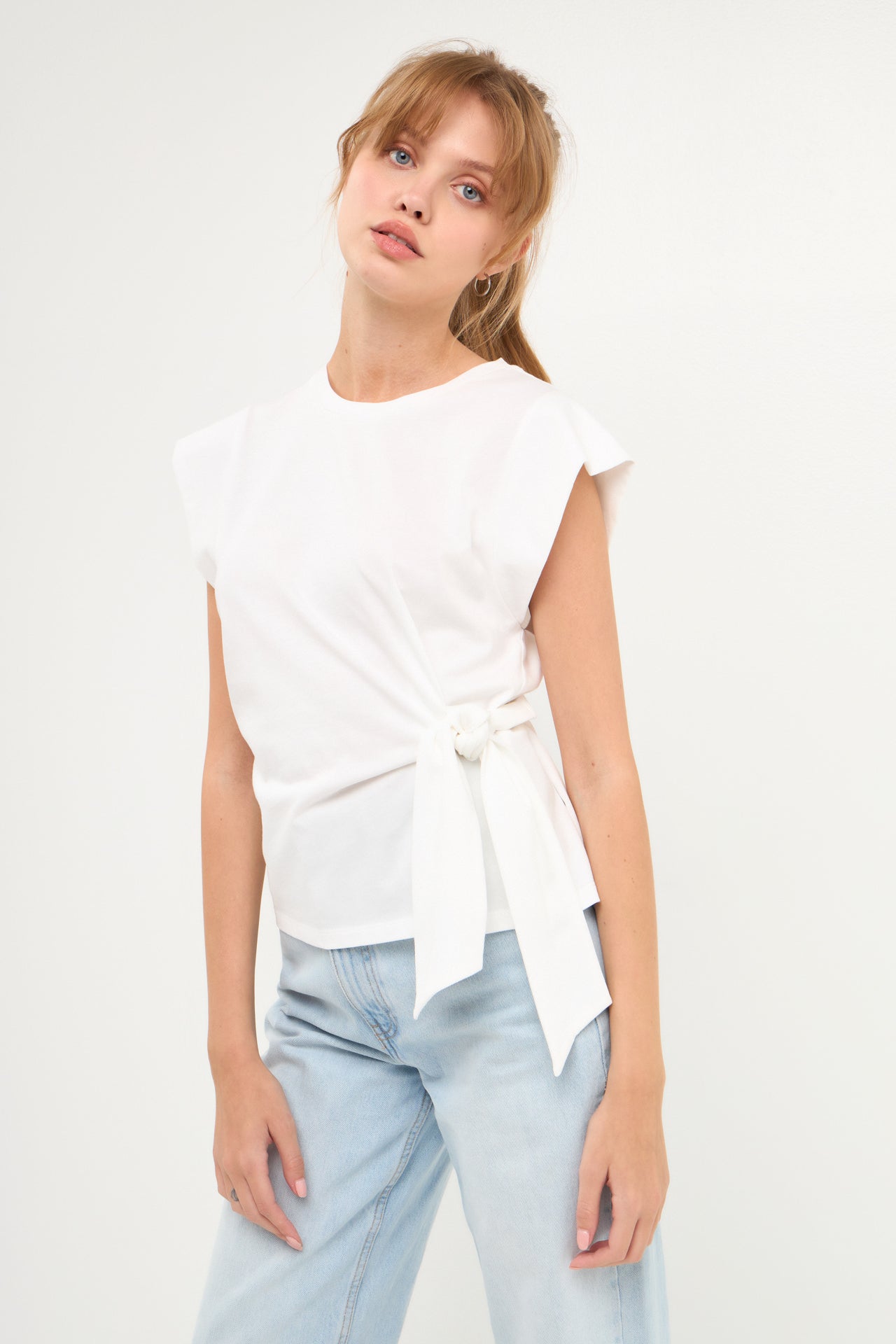 GREY LAB - Side Kotted T-Shirts - TOPS available at Objectrare