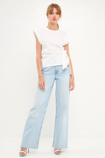 GREY LAB - Side Kotted T-Shirts - TOPS available at Objectrare