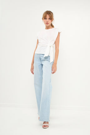 GREY LAB - Side Kotted T-Shirts - TOPS available at Objectrare