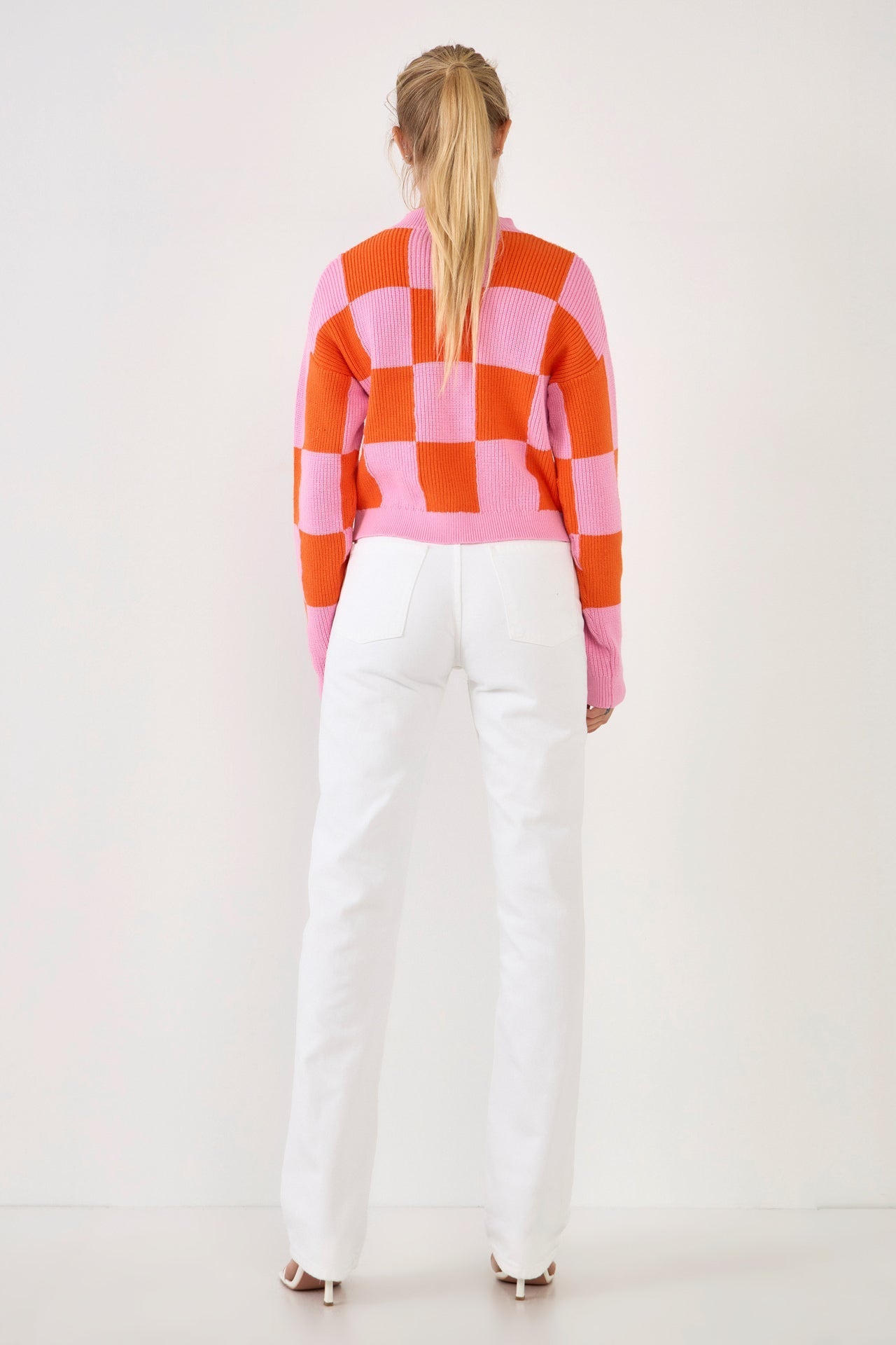GREY LAB - Checkerboard Knit Sweater - SWEATERS & KNITS available at Objectrare