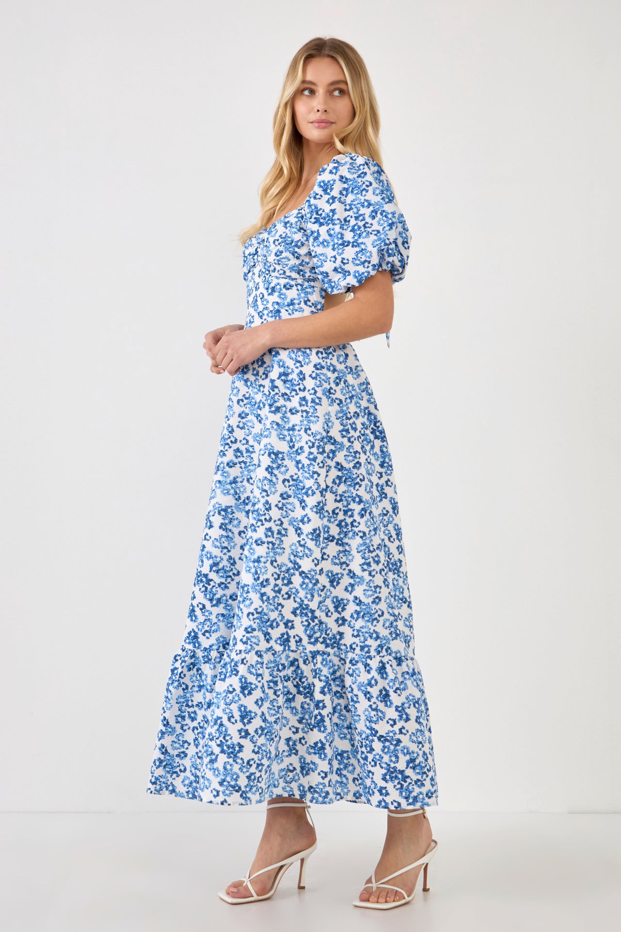 FREE THE ROSES - Floral Back Tied Maxi Dress - DRESSES available at Objectrare