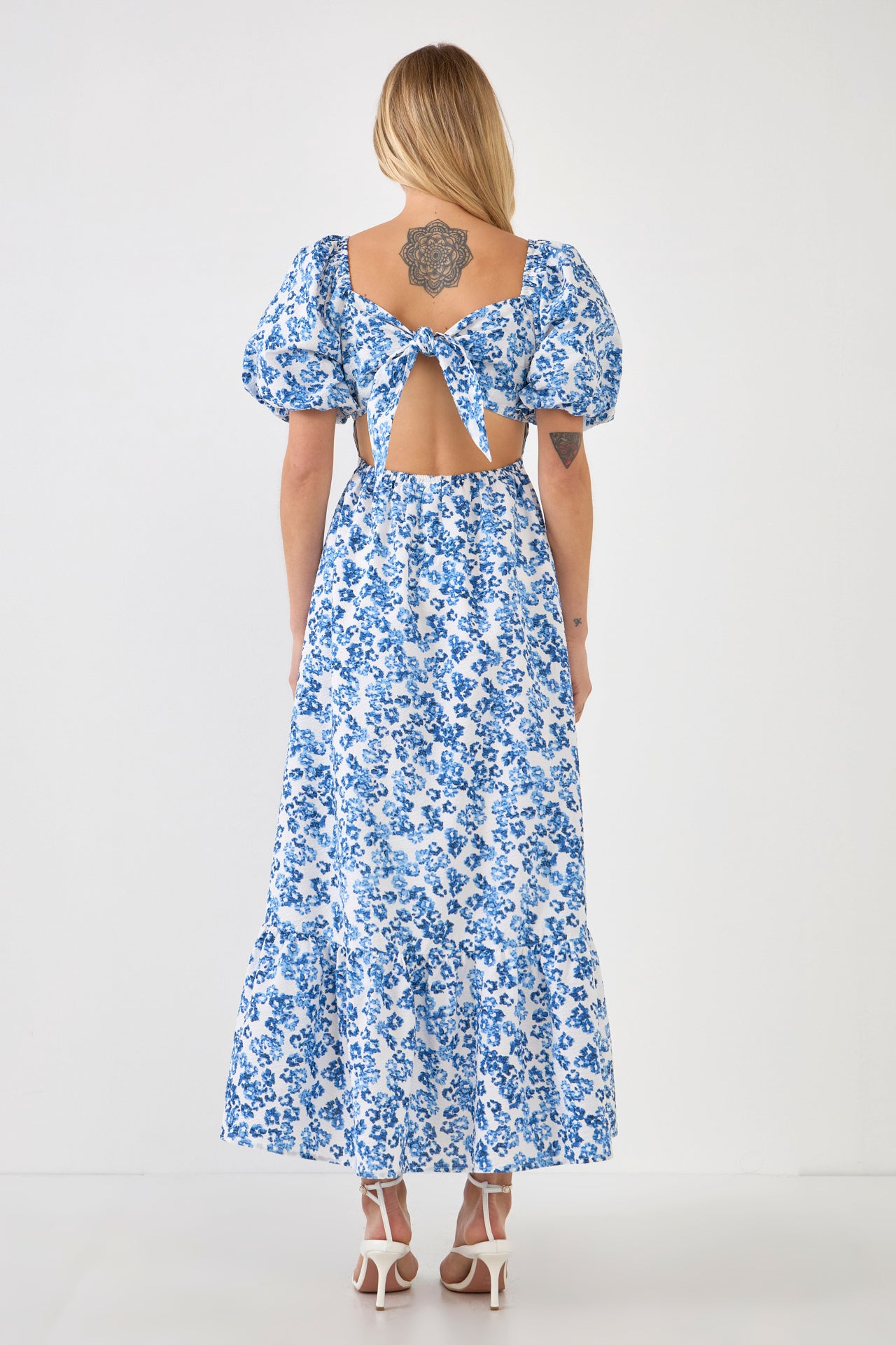 FREE THE ROSES - Floral Back Tied Maxi Dress - DRESSES available at Objectrare