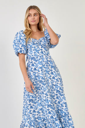 FREE THE ROSES - Floral Back Tied Maxi Dress - DRESSES available at Objectrare