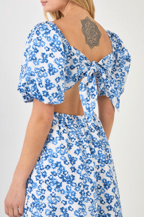 FREE THE ROSES - Floral Back Tied Maxi Dress - DRESSES available at Objectrare