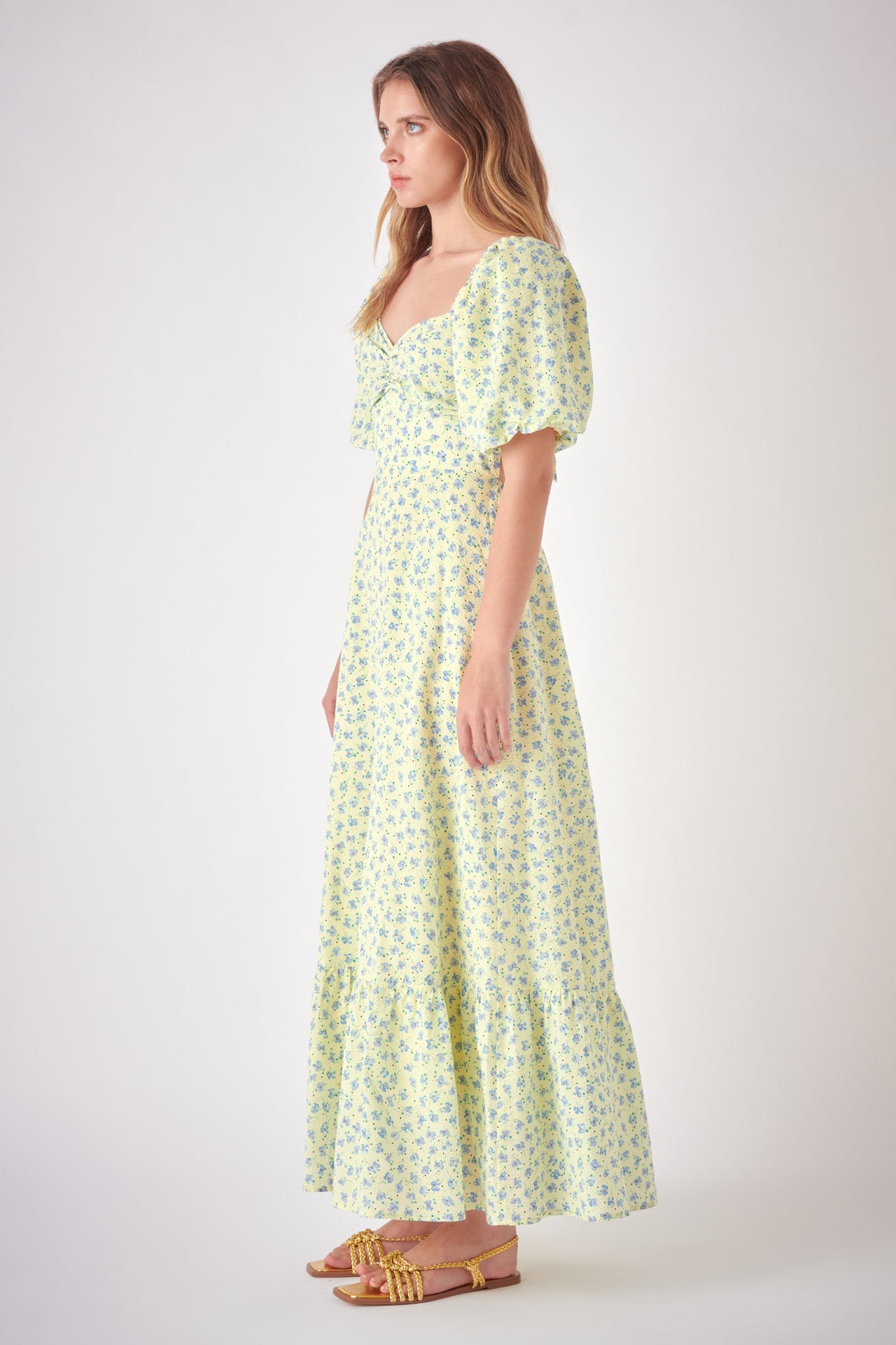 FREE THE ROSES - Floral Back Tied Maxi Dress - DRESSES available at Objectrare