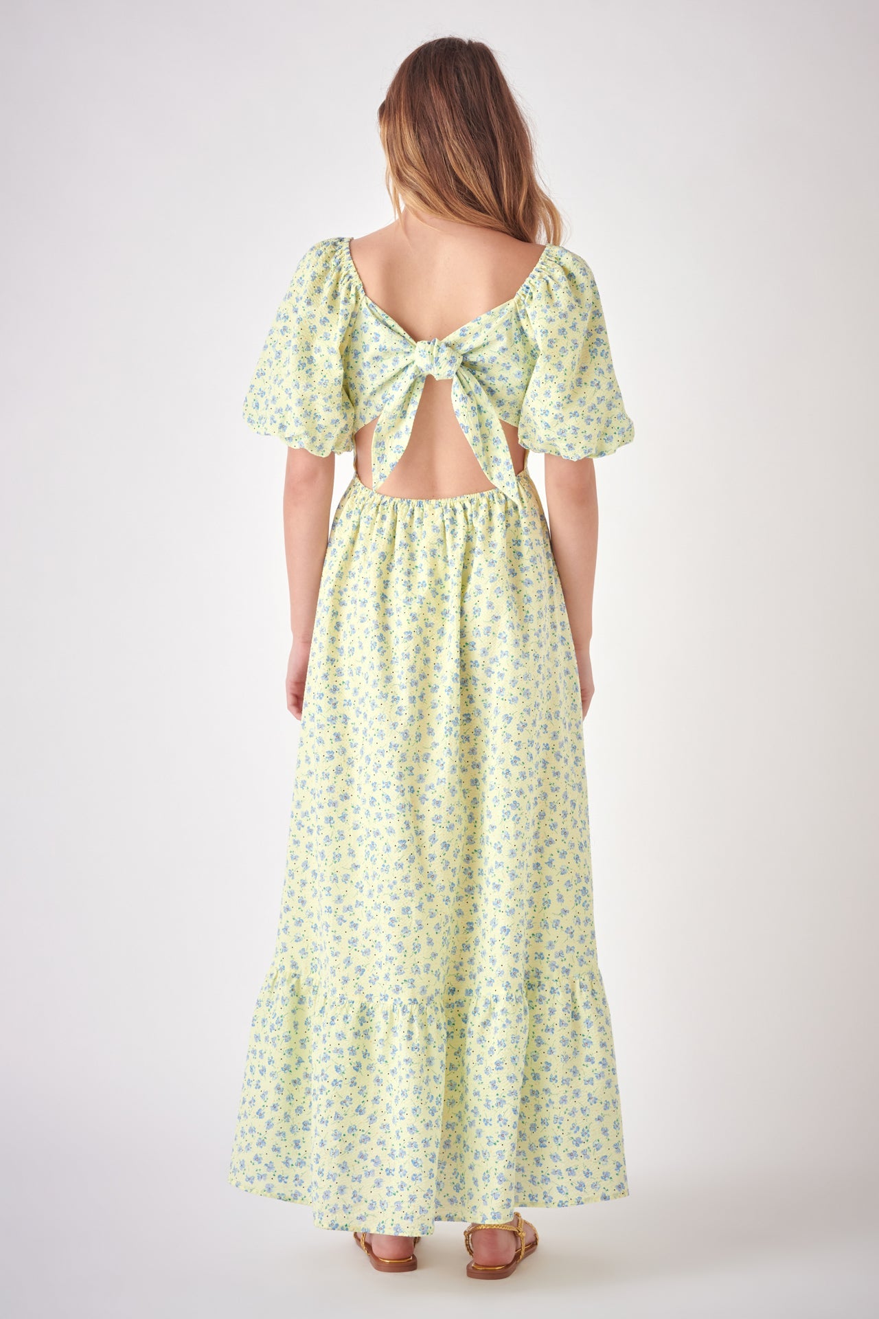 FREE THE ROSES - Floral Back Tied Maxi Dress - DRESSES available at Objectrare