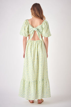 FREE THE ROSES - Floral Back Tied Maxi Dress - DRESSES available at Objectrare