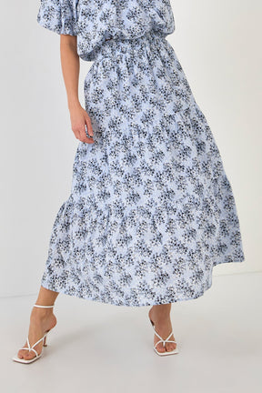 Floral Tiered Maxi Skirt