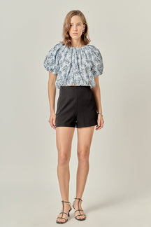 ENGLISH FACTORY - Floral Voluminous Top - TOPS available at Objectrare