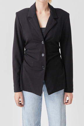 GREY LAB - Grey Lab - Ruched Blazer - BLAZERS available at Objectrare