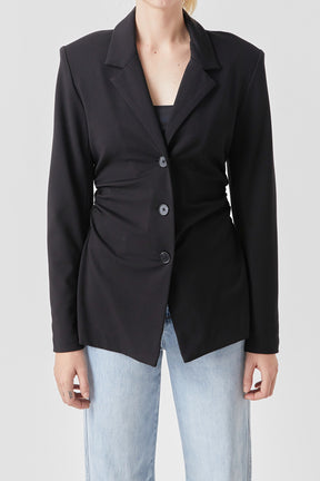 GREY LAB - Ruched Blazer - BLAZERS available at Objectrare