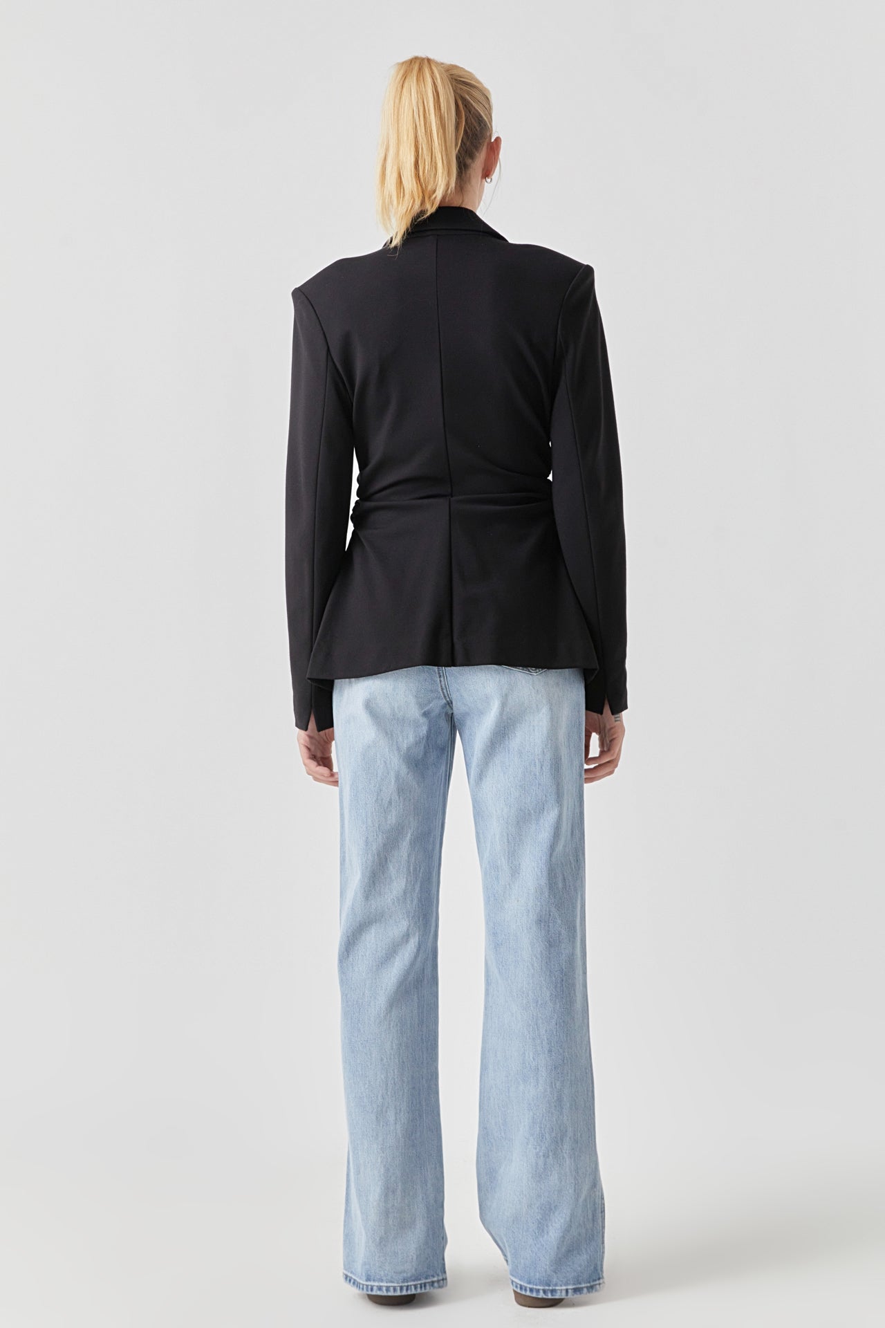 GREY LAB - Ruched Blazer - BLAZERS available at Objectrare