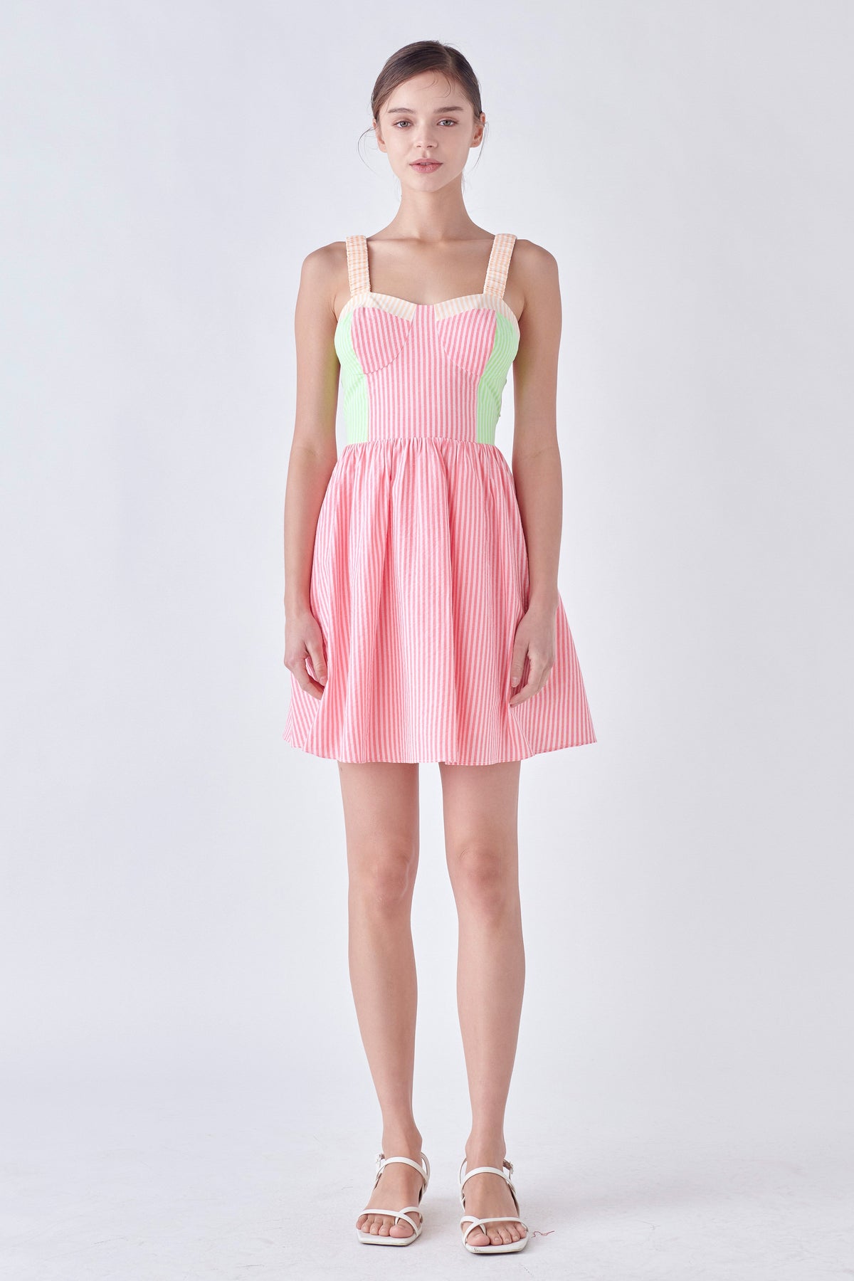 ENGLISH FACTORY - Multi Color Striped Mini Dress- Sold Out - DRESSES available at Objectrare