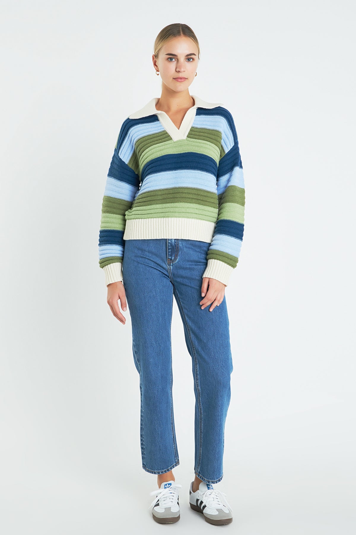 ENGLISH FACTORY - Rainbow Striped Knit Top - SWEATERS & KNITS available at Objectrare