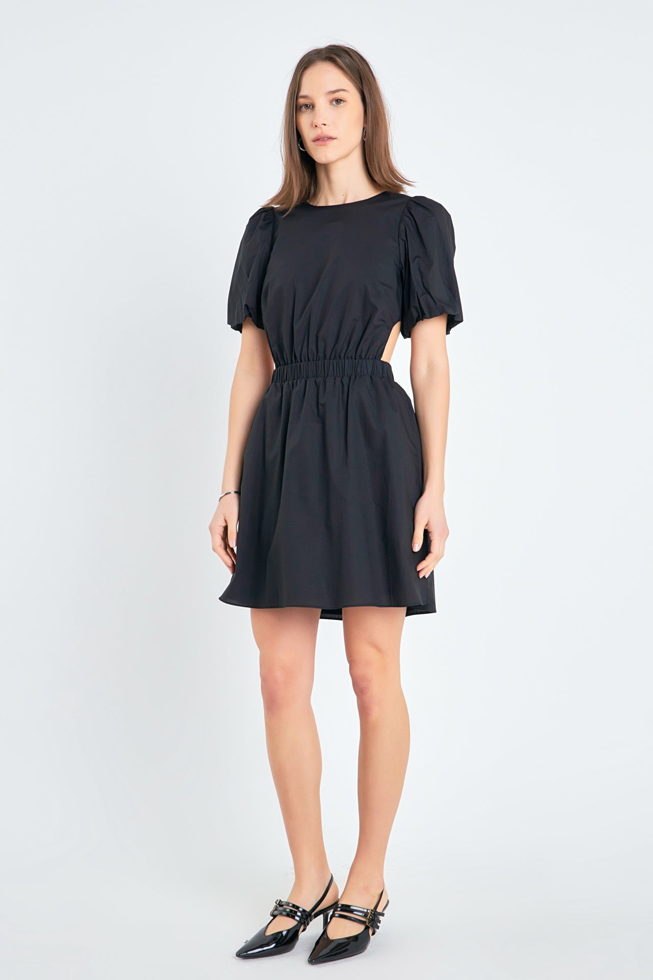 ENGLISH FACTORY - English Factory - Cut-Out Poplin Mini Dress - DRESSES available at Objectrare