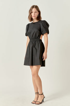 ENGLISH FACTORY - Cut-Out Poplin Mini Dress - DRESSES available at Objectrare