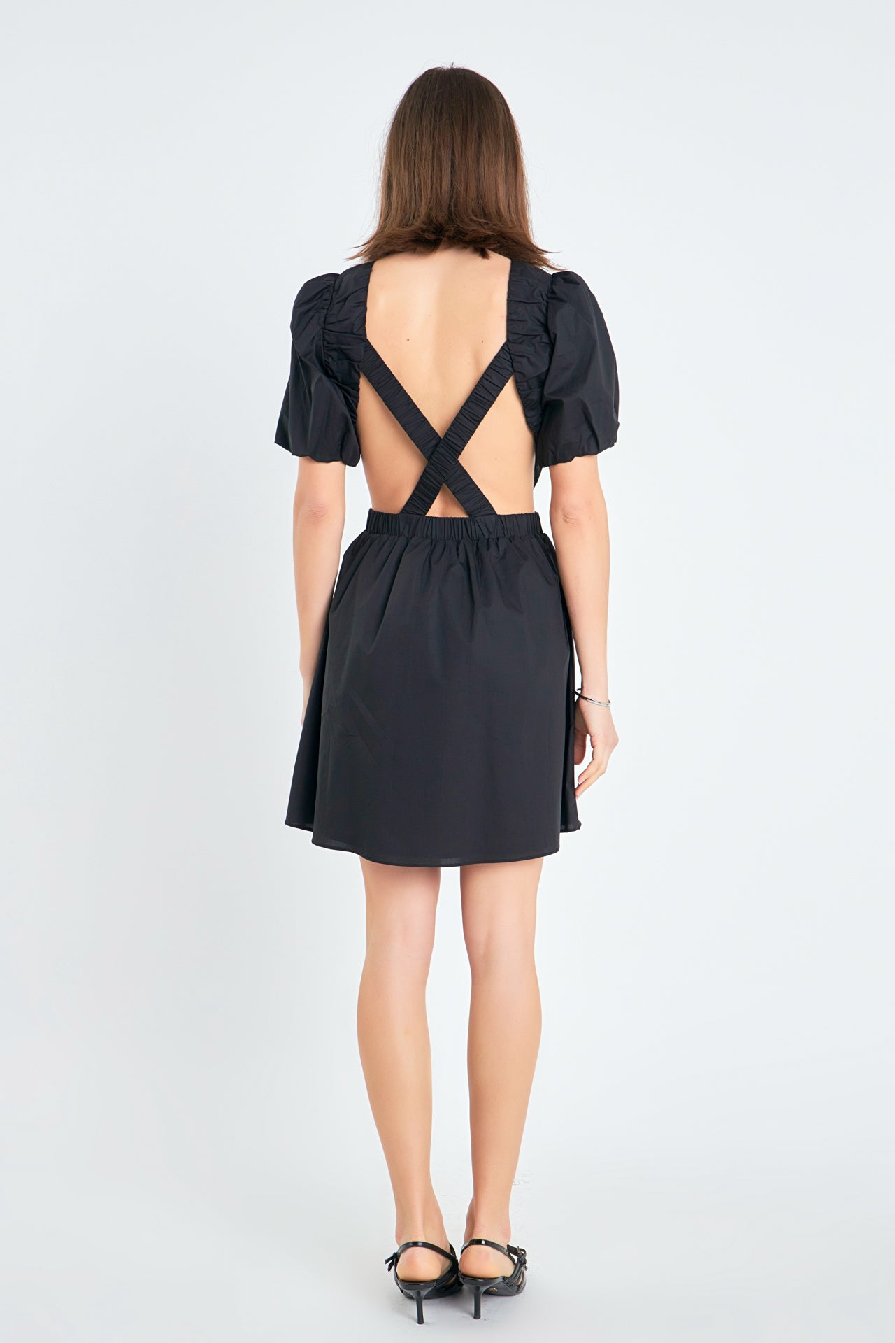 ENGLISH FACTORY - English Factory - Cut-Out Poplin Mini Dress - DRESSES available at Objectrare