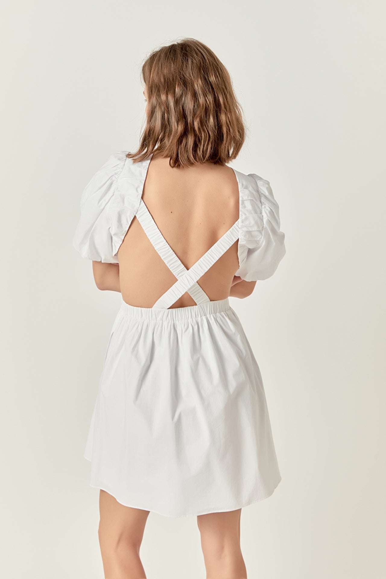 ENGLISH FACTORY - Cut-Out Poplin Mini Dress - DRESSES available at Objectrare