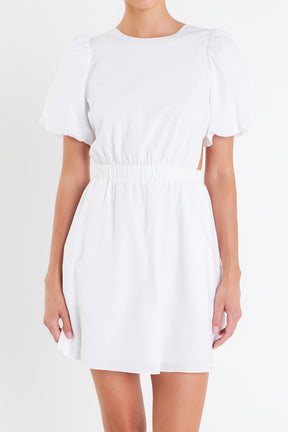 ENGLISH FACTORY - Cut-Out Poplin Mini Dress - DRESSES available at Objectrare