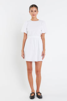 ENGLISH FACTORY - English Factory - Cut-Out Poplin Mini Dress - DRESSES available at Objectrare