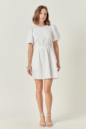 ENGLISH FACTORY - Cut-Out Poplin Mini Dress - DRESSES available at Objectrare