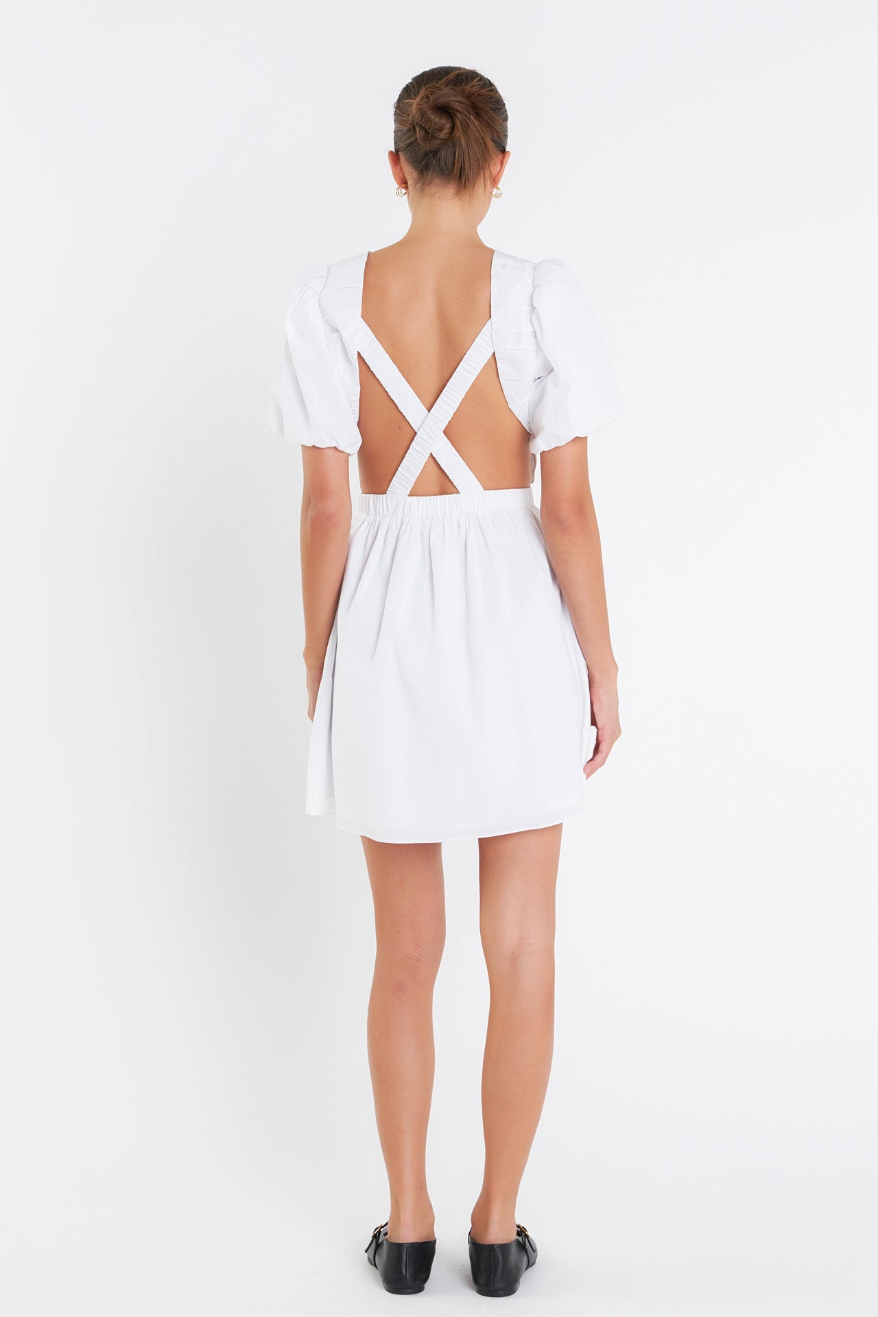 ENGLISH FACTORY - Cut-Out Poplin Mini Dress - DRESSES available at Objectrare