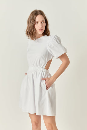 ENGLISH FACTORY - Cut-Out Poplin Mini Dress - DRESSES available at Objectrare