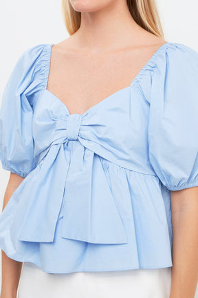 ENGLISH FACTORY - Sweetheart Top with Bow - TOPS available at Objectrare