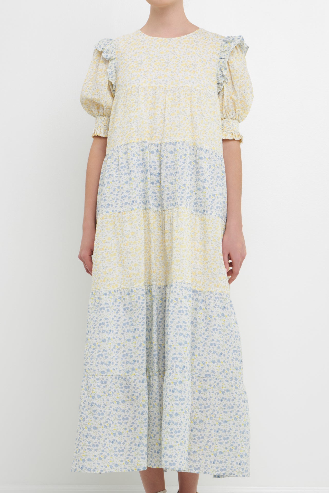 ENGLISH FACTORY - Contrast Color Block Midi Dress - DRESSES available at Objectrare