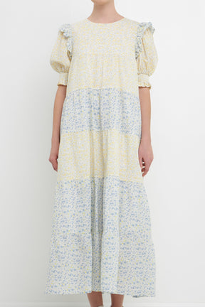 ENGLISH FACTORY - Contrast Color Block Midi Dress - DRESSES available at Objectrare