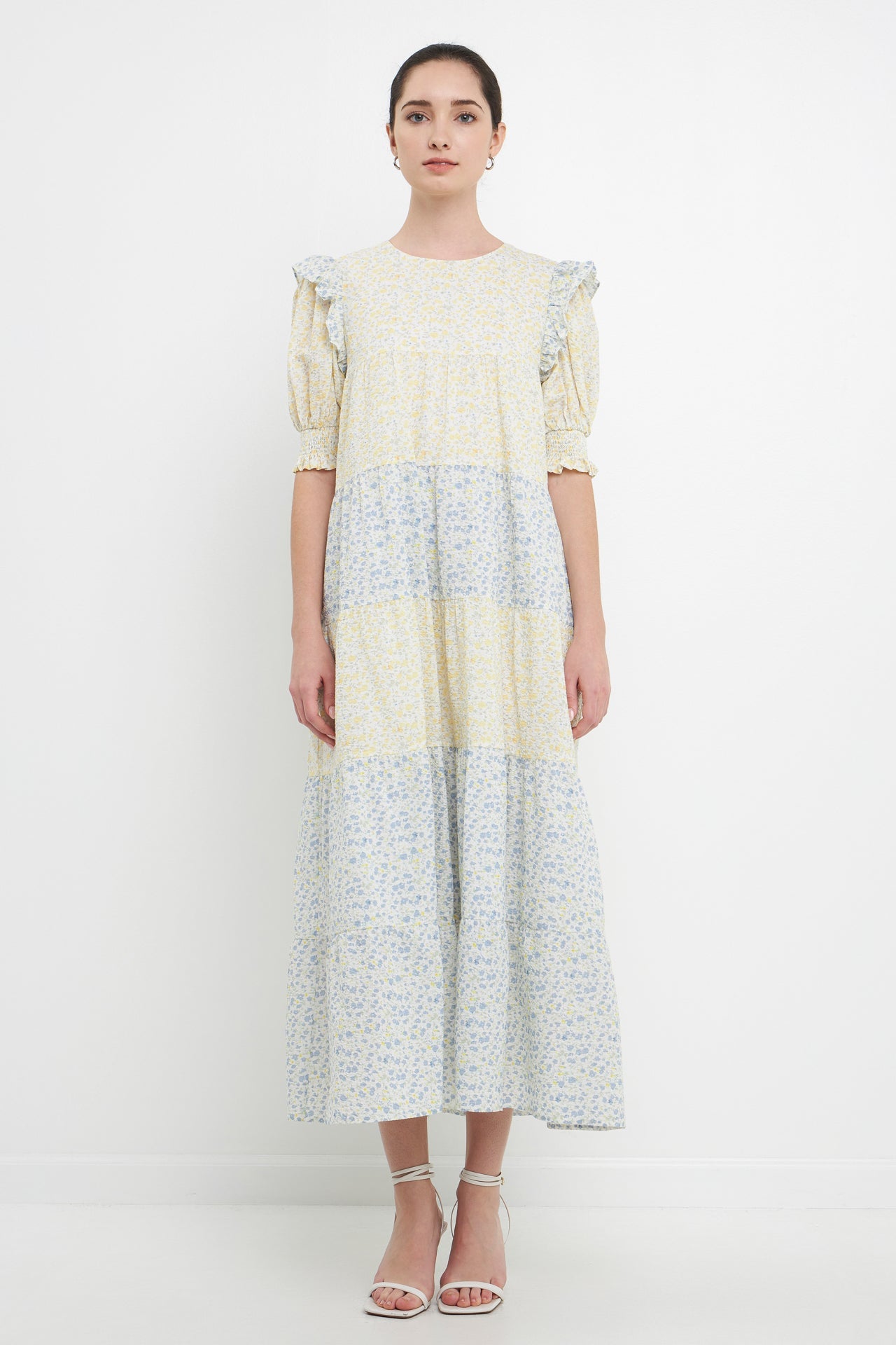 ENGLISH FACTORY - Contrast Color Block Midi Dress - DRESSES available at Objectrare