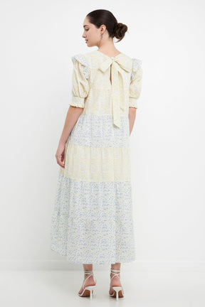 ENGLISH FACTORY - Contrast Color Block Midi Dress - DRESSES available at Objectrare