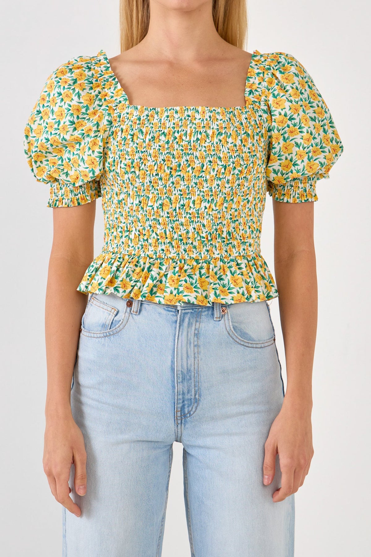 Floral Smocked Top
