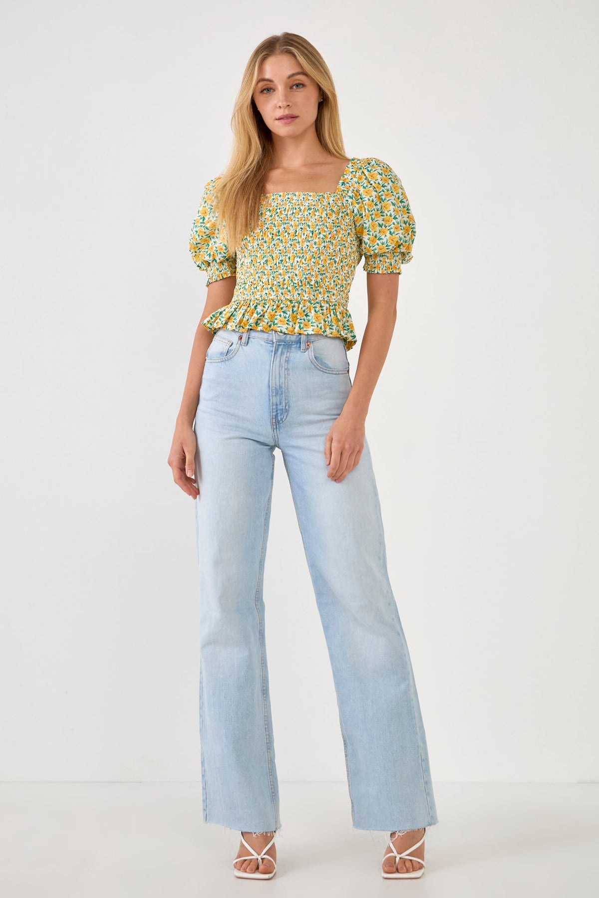 Floral Smocked Top