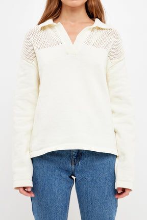 ENGLISH FACTORY - Chenille Sweatshirt - SWEATERS & KNITS available at Objectrare