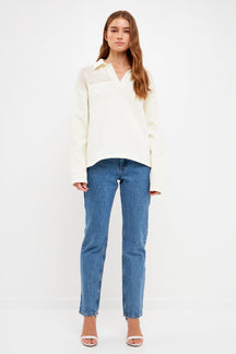 ENGLISH FACTORY - Chenille Sweatshirt - SWEATERS & KNITS available at Objectrare