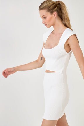 ENDLESS ROSE - Cut-out Mini Dress with Corset Detail - Apparel & Accessories > Clothing > Dresses available at Objectrare