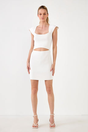ENDLESS ROSE - Cut-out Mini Dress with Corset Detail - Apparel & Accessories > Clothing > Dresses available at Objectrare