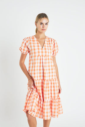 ENGLISH FACTORY - English Factory - Gingham Midi Dress - DRESSES available at Objectrare