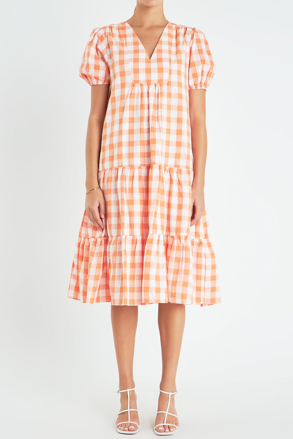 Gingham Midi Dress