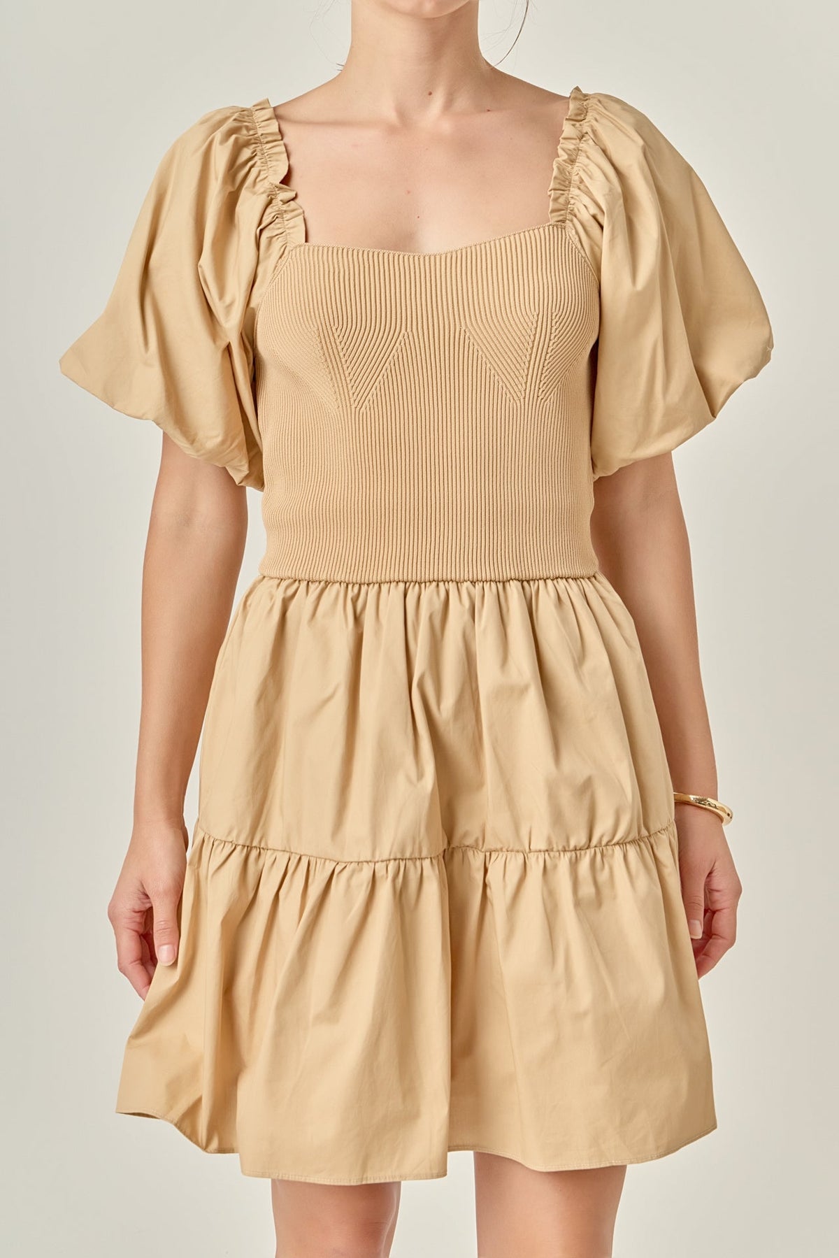 ENGLISH FACTORY - Mix-Media Mini Dress with Corset Detail - DRESSES available at Objectrare