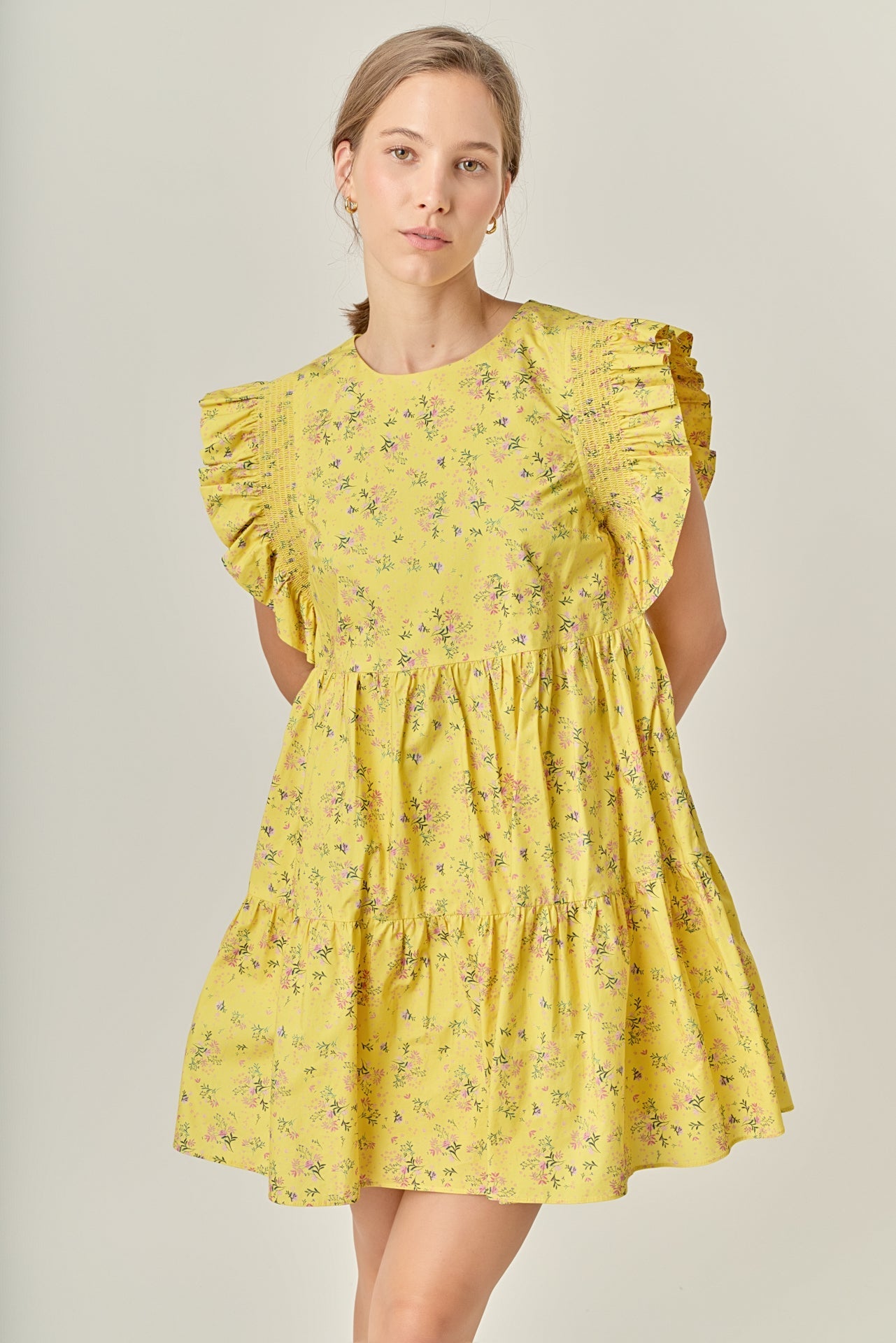 ENGLISH FACTORY - Floral Mini Dress with Smocking detail - DRESSES available at Objectrare